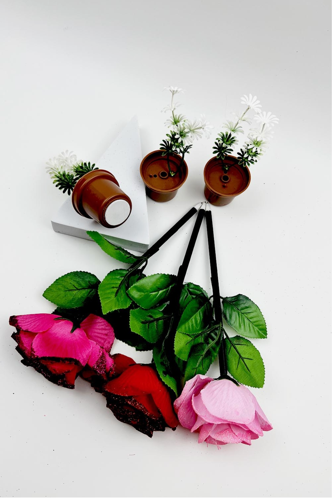 BlossomScribe Valentine Rose Flowerpot Pen