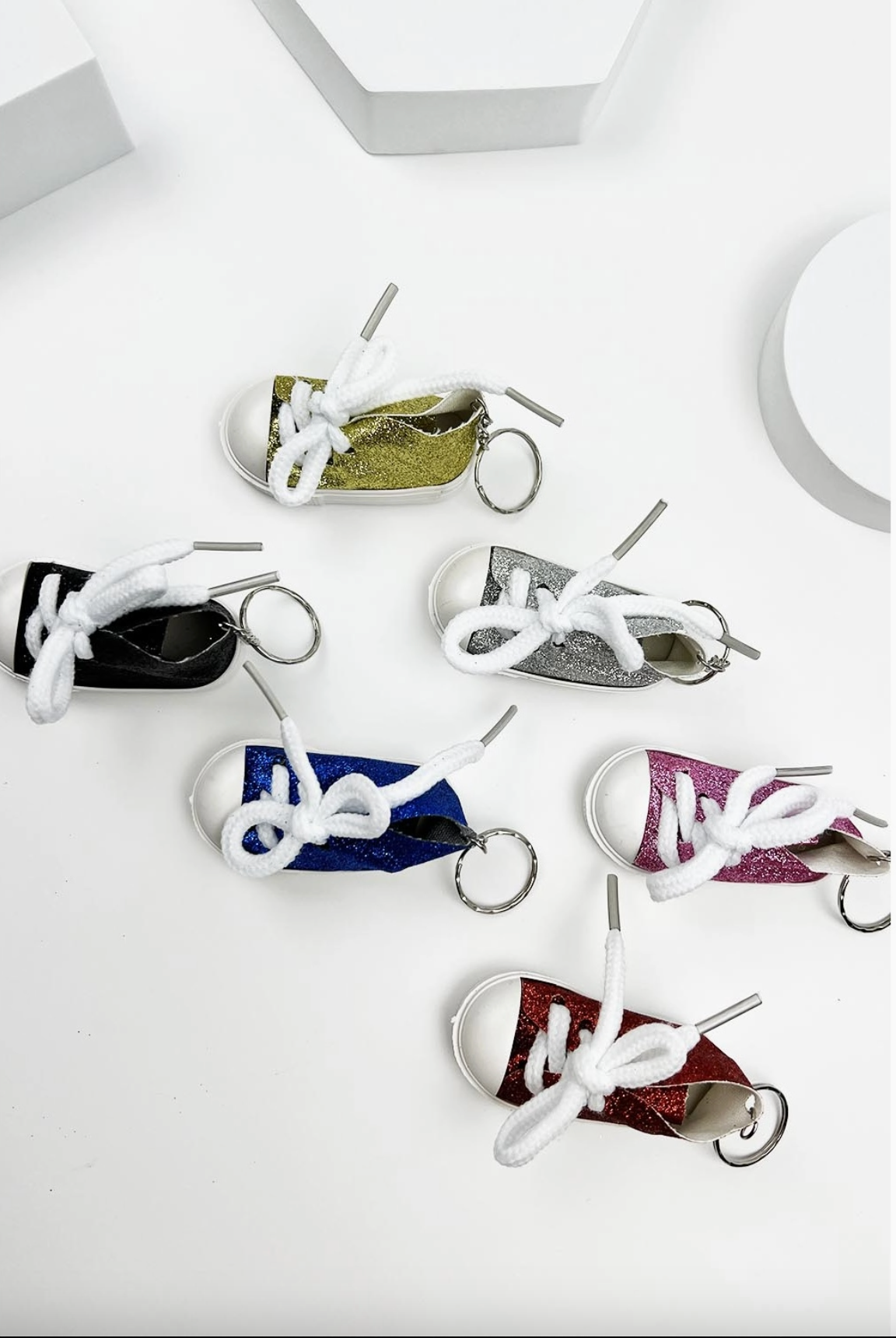 Shimmer Steps Sneaker Keychain